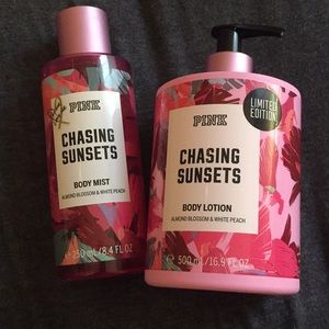 PINK chasing sunsets mist and body lotion